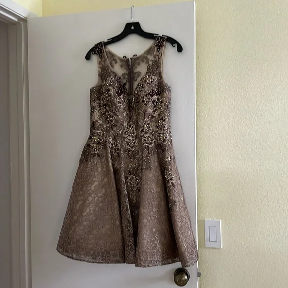 Dave & Johnny Dresses | Bronze Cocktail And Party Dress New Without Tag Dave & Johnny | Color: Brown | Size: 4 | Giovanni2021's Closet